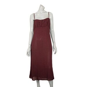 Reformation Burgundy Midi Dress